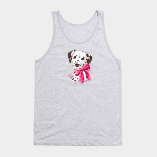 Dalmatian with a bow Tank Top